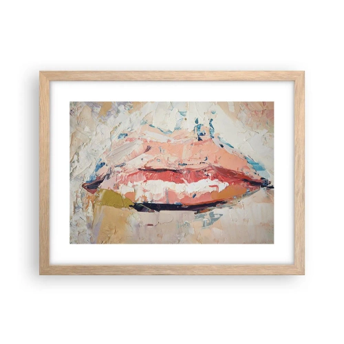 Póster en marco roble claro - Despierta los sentidos - 40x30 cm