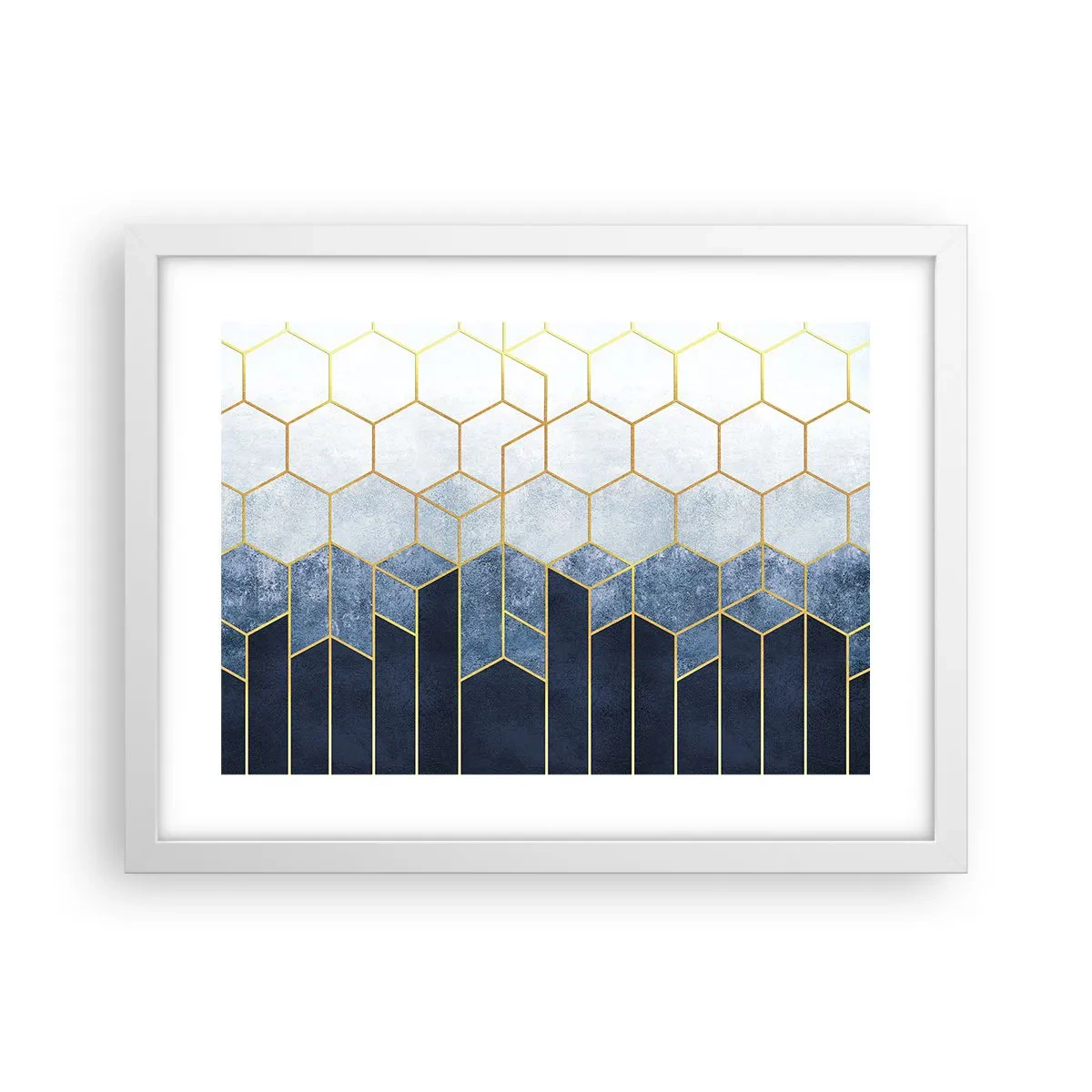 Póster en marco blanco - Composición rítmica visual - 40x30 cm