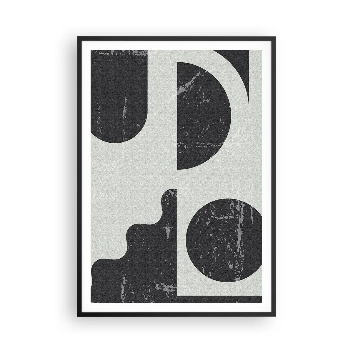 Póster en marco negro - Composición arriba y abajo - 70x100 cm