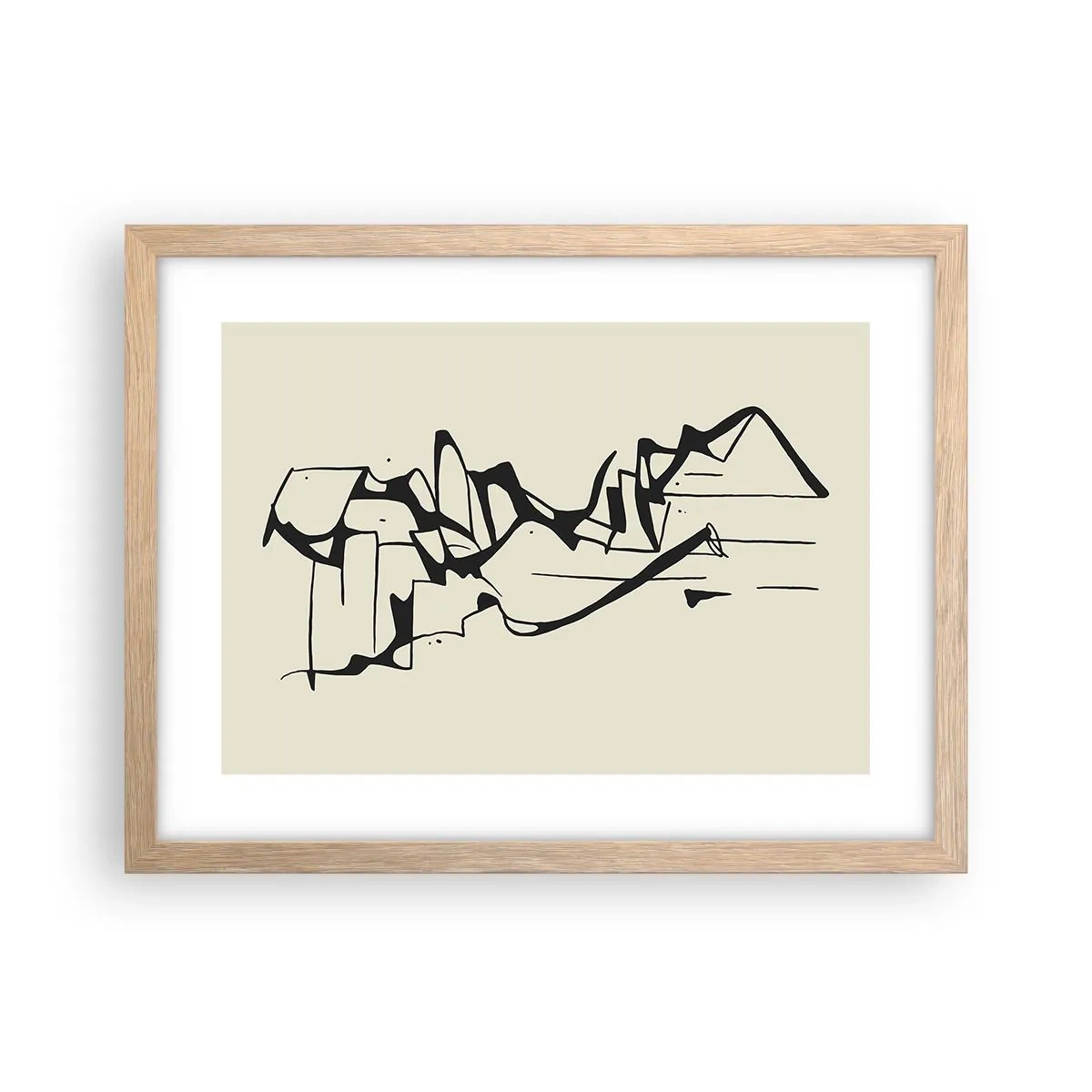 Póster en marco roble claro - Tal vez sea un paisaje - 40x30 cm