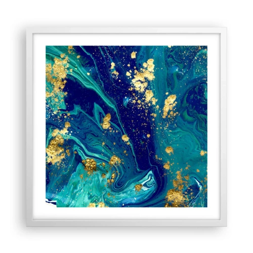 Póster en marco blanco - Pétalos de sol  - 50x50 cm