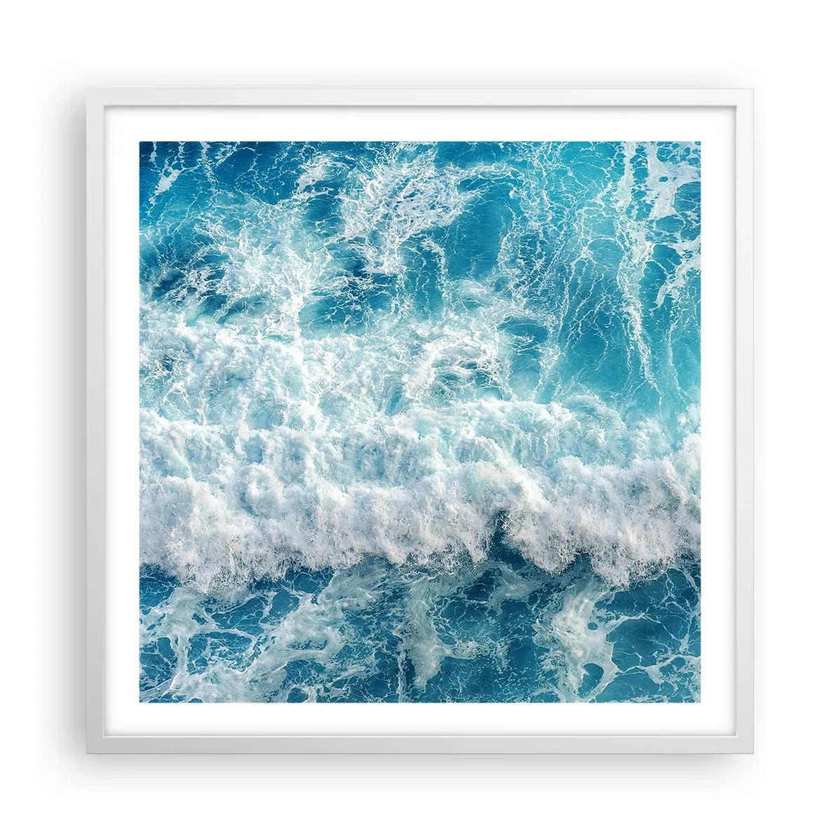 Póster en marco blanco - Alegre y con mucho brío - 60x60 cm