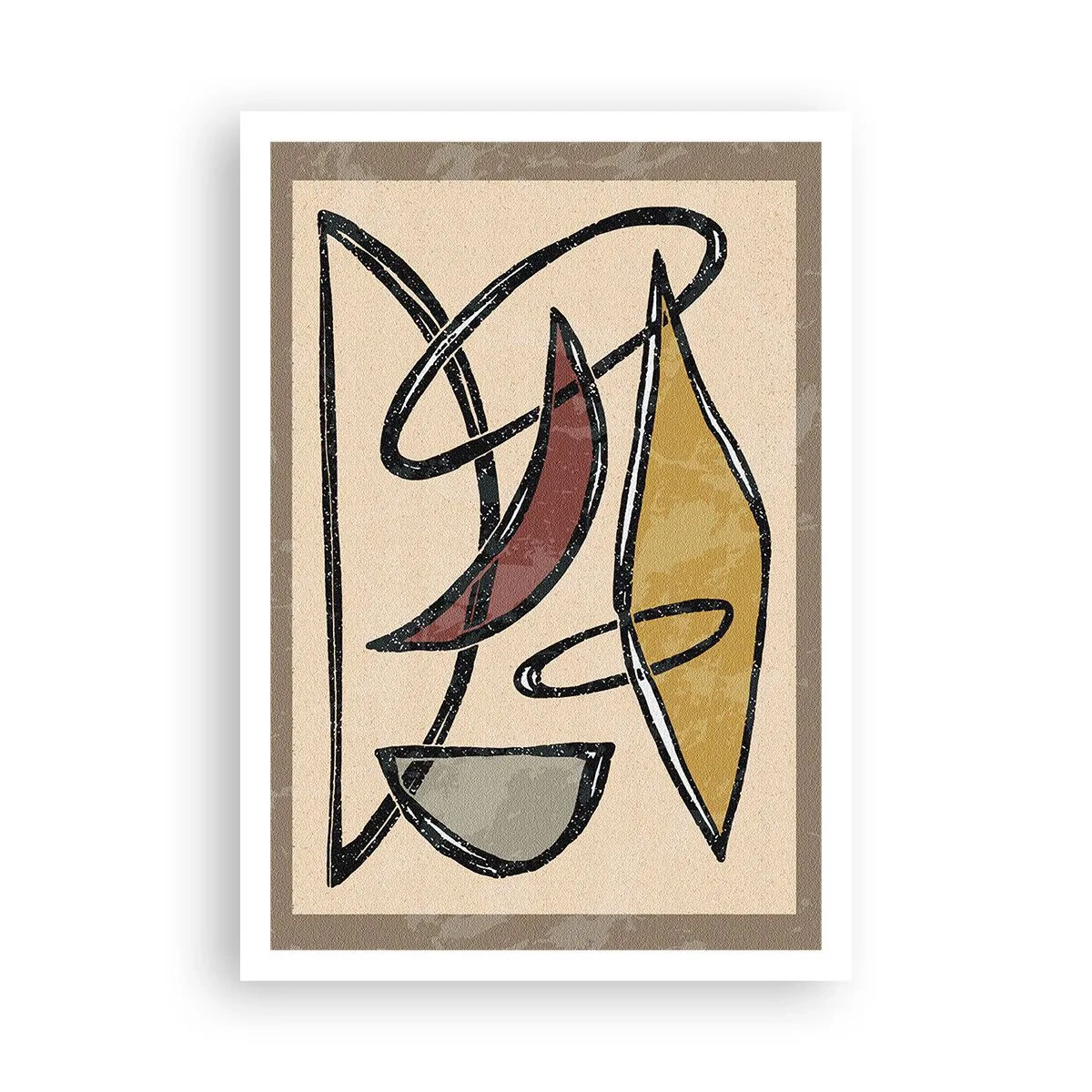 Póster - Composición: arcos y óvalos - 70x100 cm