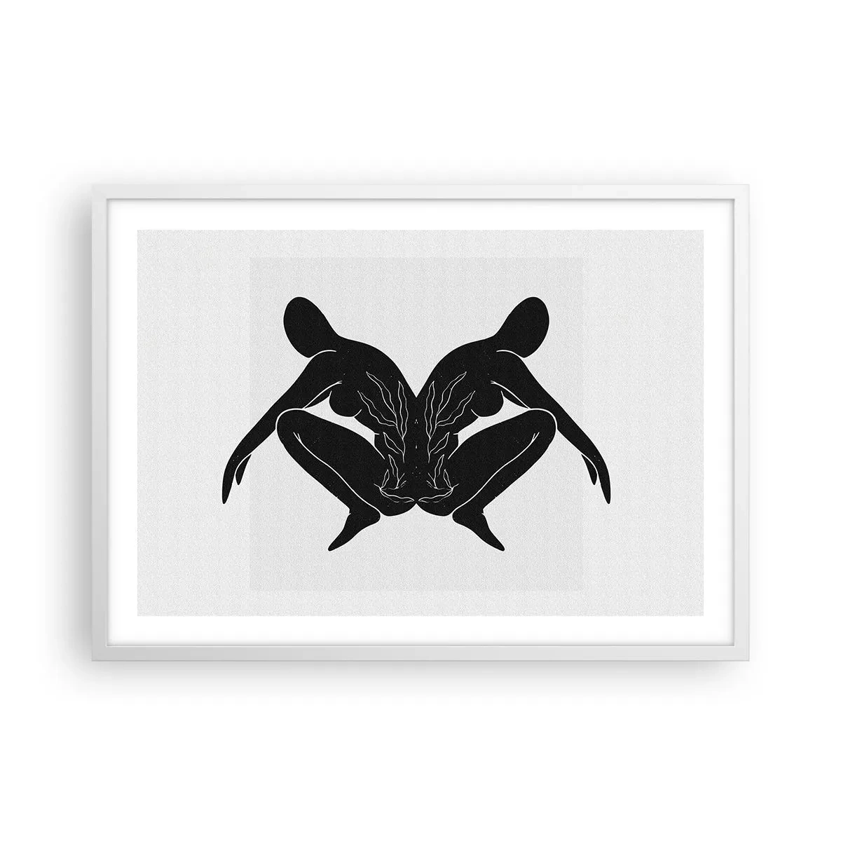 Póster en marco blanco - Un alma compartida - 70x50 cm