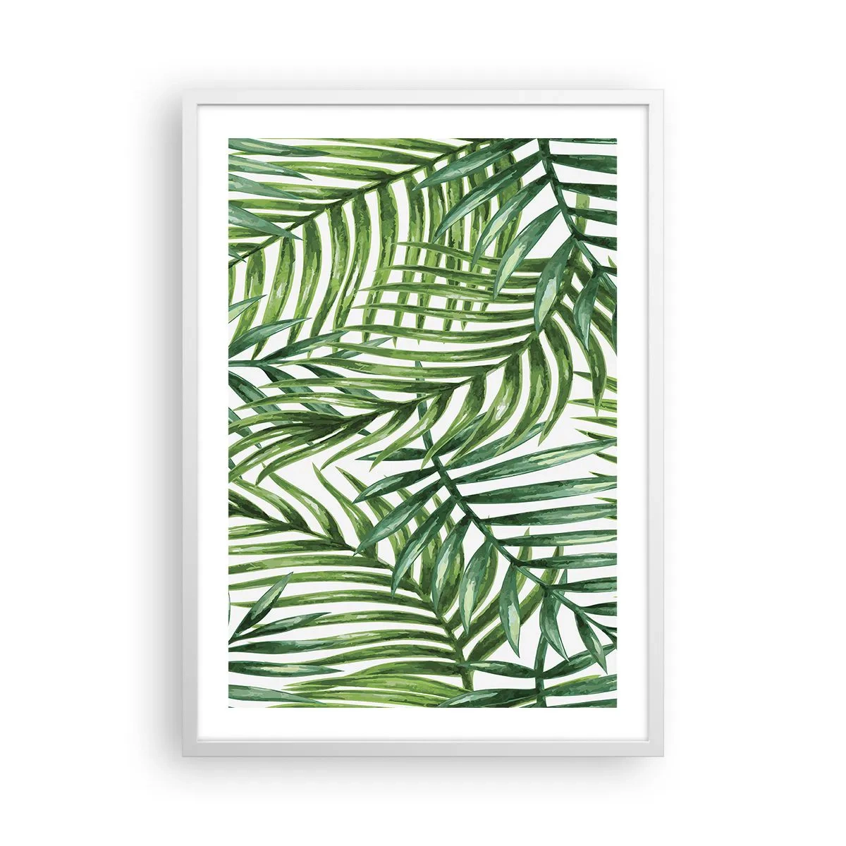 Póster en marco blanco - Bajo el verde - 50x70 cm