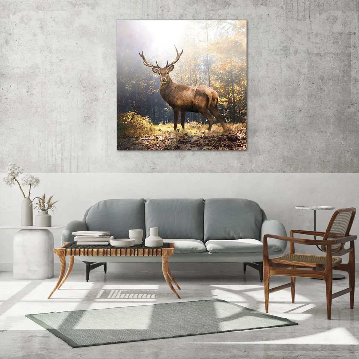 Cuadro sobre vidrio - Impresiones sobre Vidrio - Con toda la majestuosidad - 70x70 cm