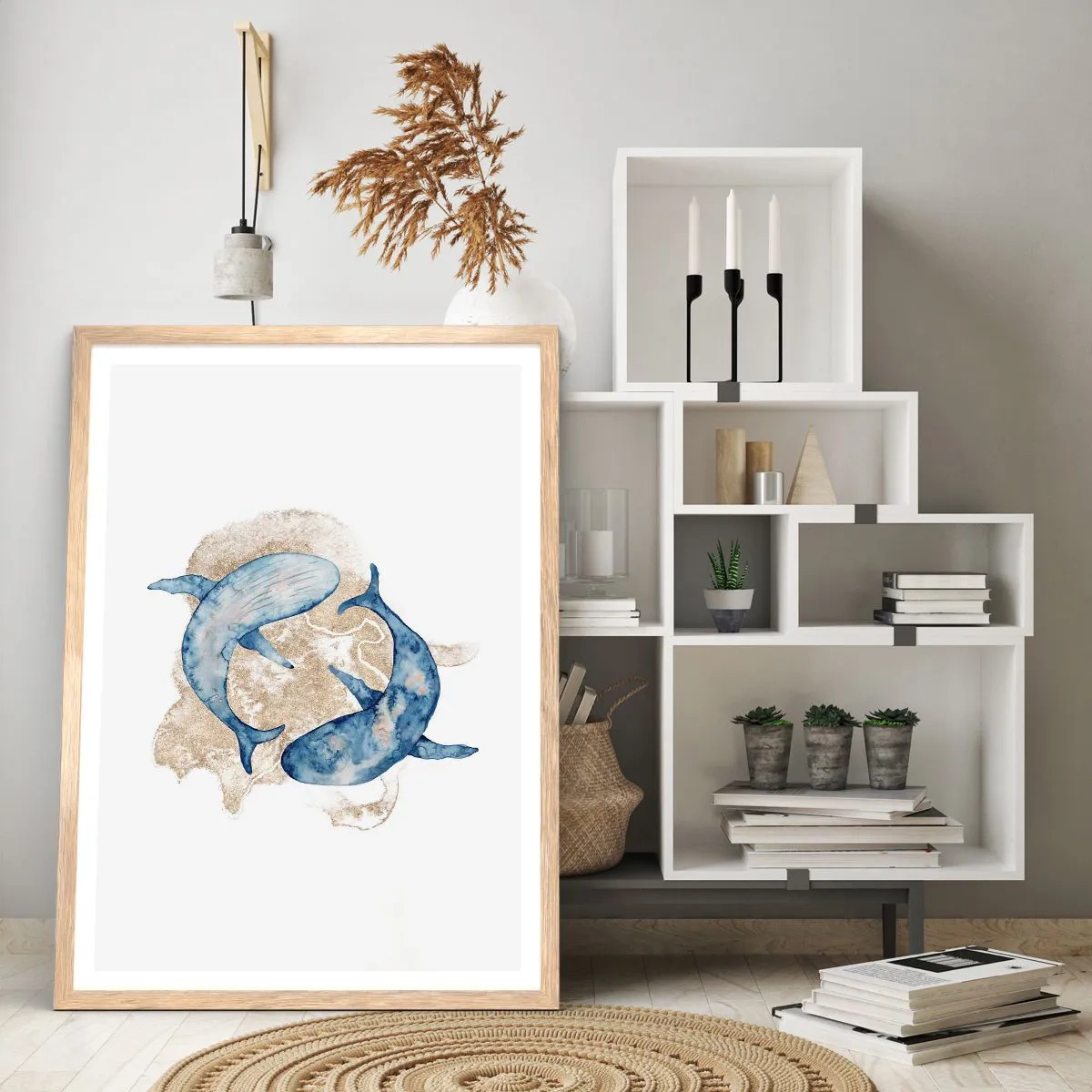 Póster en marco roble claro - ¿Amistad o amor? - 61x91 cm