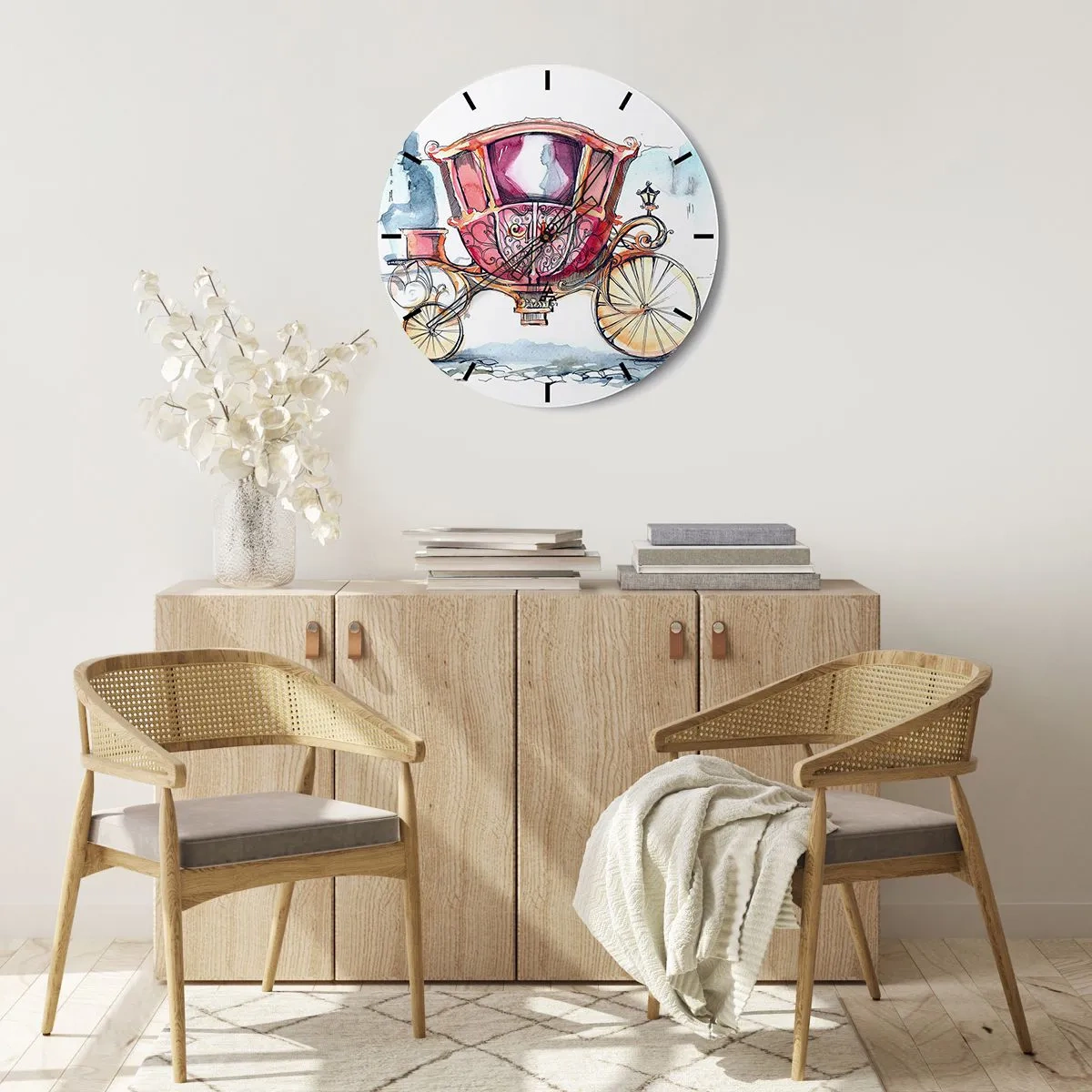 Reloj de pared - Reloj de vidrio - ¿A la boda o al baile? - 40x40 cm