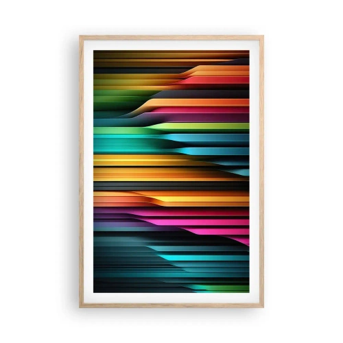 Póster en marco roble claro - Órgano luminoso - 61x91 cm