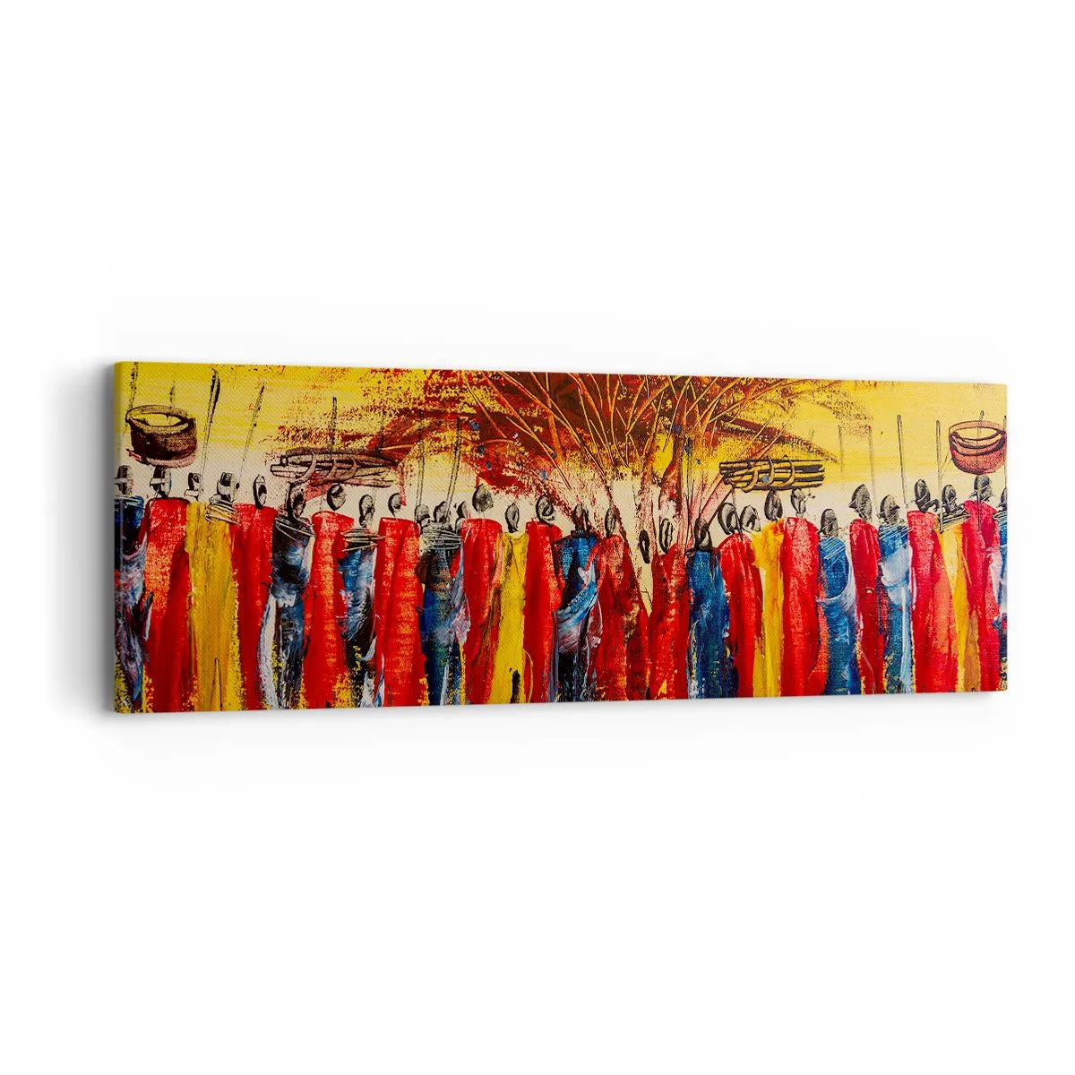 Cuadro sobre lienzo - Impresión de Imagen - Allí, allí, allí van - 90x30 cm