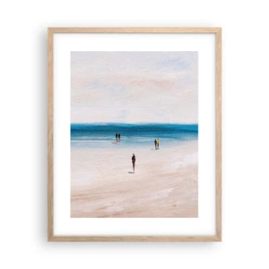 Póster en marco roble claro - Necesidad natural - 40x50 cm