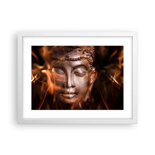 Póster en marco blanco - Solo existe el aquí y el ahora - 40x30 cm