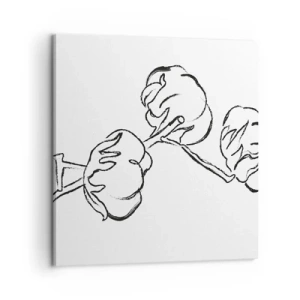 Cuadro sobre lienzo - Impresión de Imagen - Plumón de algodón - 60x60 cm