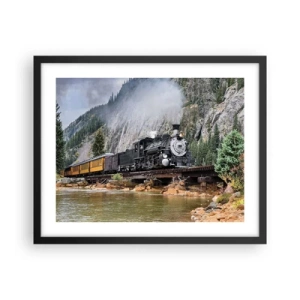 Póster en marco negro - ¿Adónde me llevas? - 50x40 cm