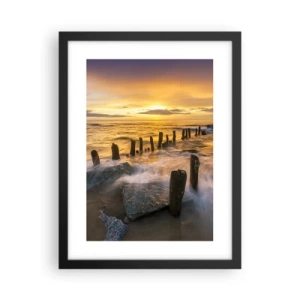 Póster en marco negro - La cruda belleza del Báltico - 30x40 cm