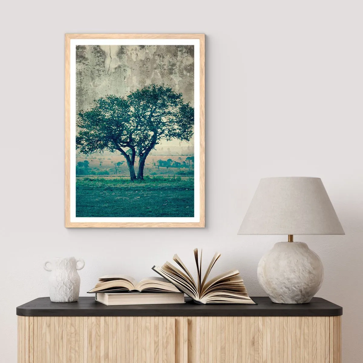 Póster en marco roble claro - El manzano - 50x70 cm