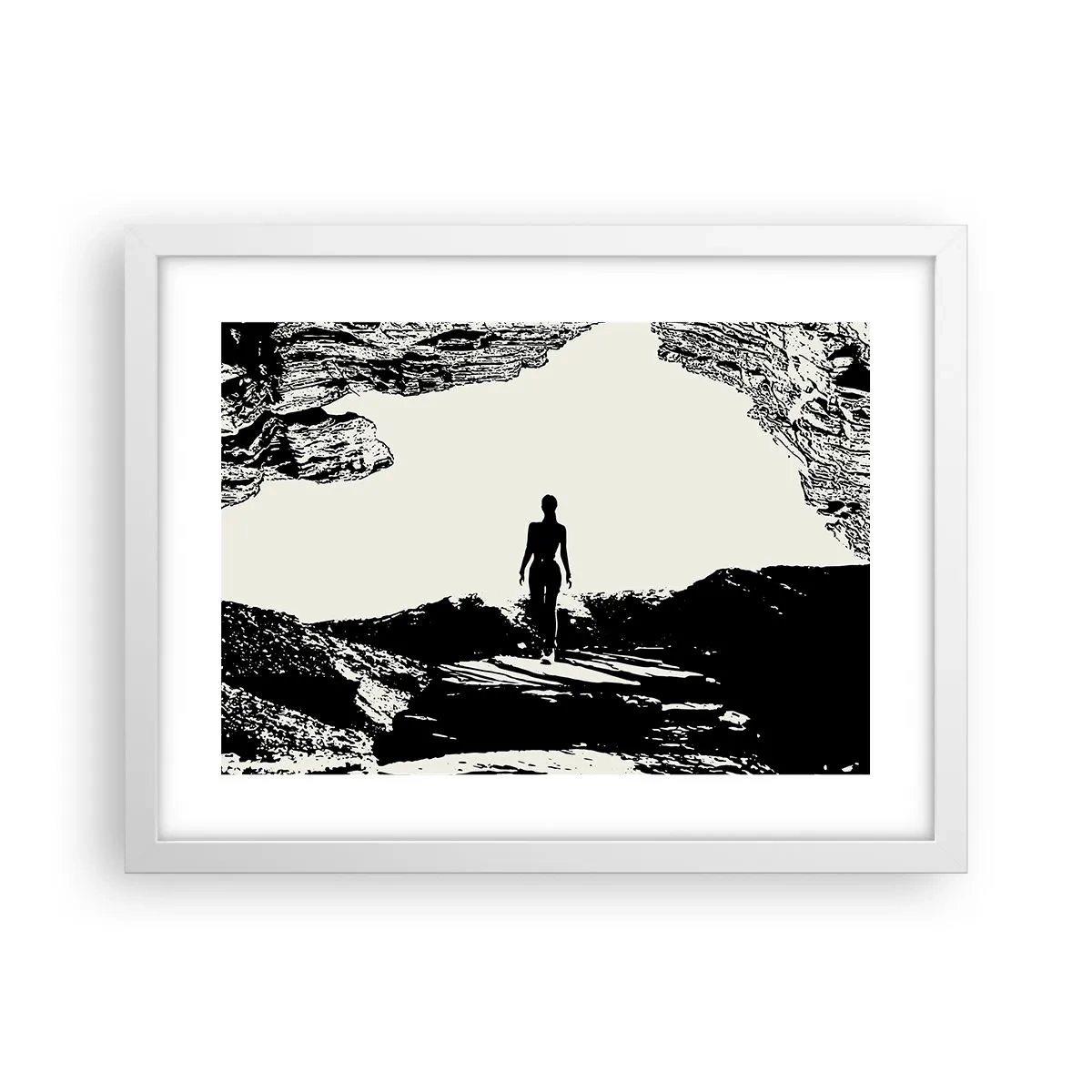 Póster en marco blanco - Una nueva mirada - 40x30 cm