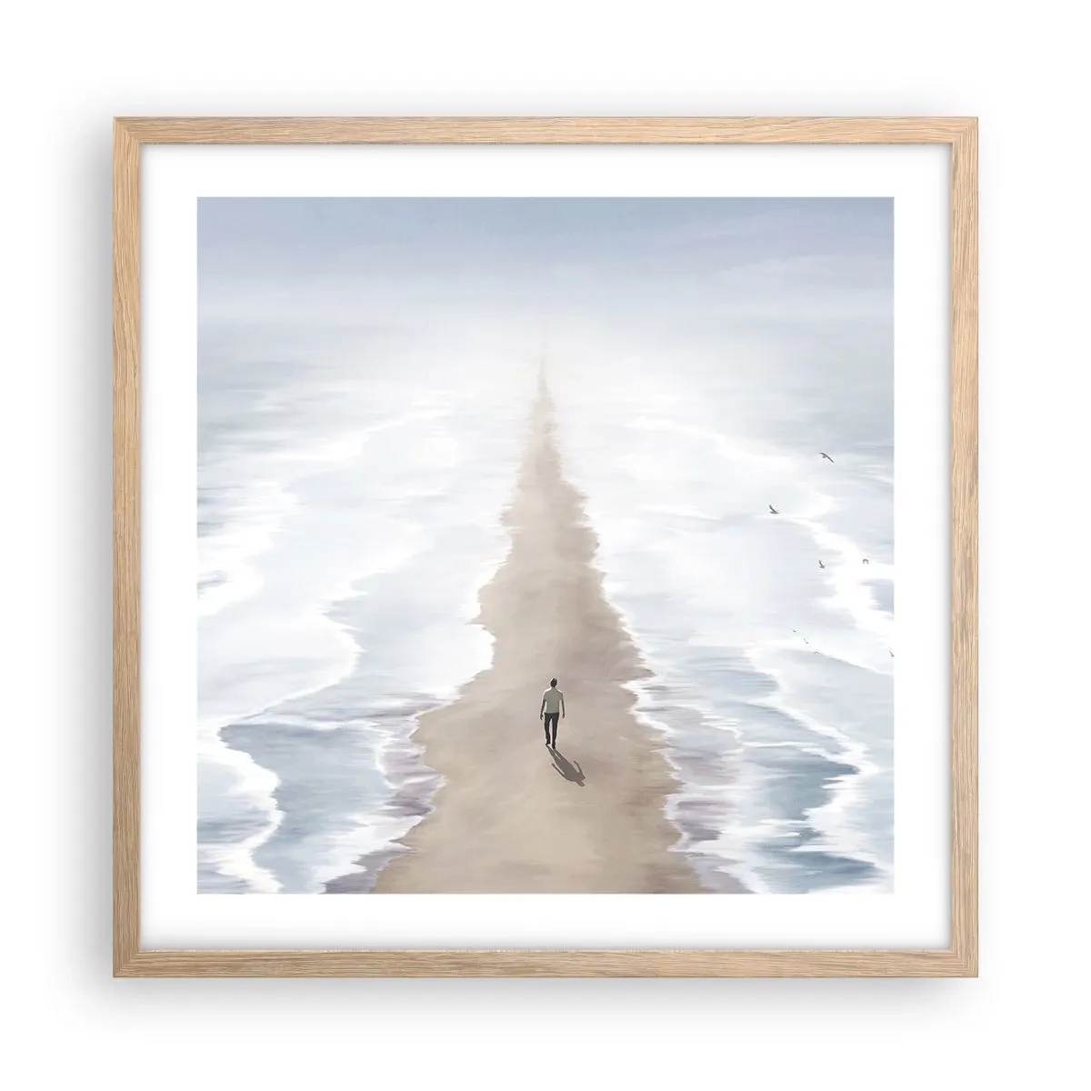 Póster en marco roble claro - Un futuro brillante - 50x50 cm