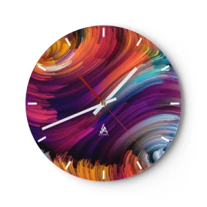 Reloj de pared - Reloj de vidrio - El comienzo de un nuevo mundo - 40x40 cm