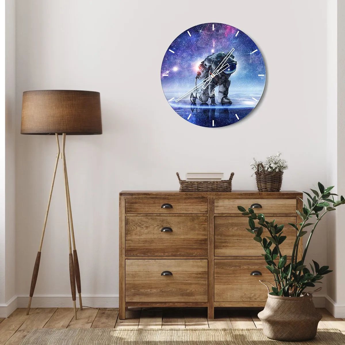 Reloj de pared - Reloj de vidrio - Cielo estrellado sobre mí - 30x30 cm