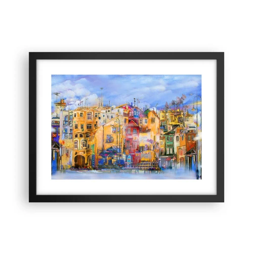 Póster en marco negro - Estamos juntos - 40x30 cm