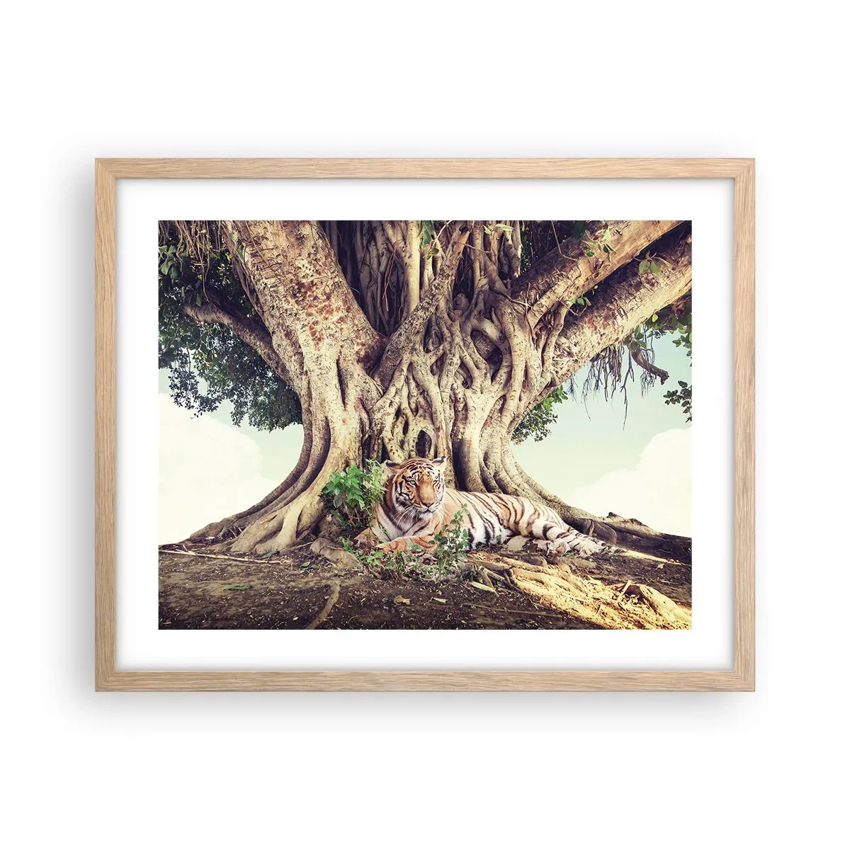 Póster en marco roble claro - Una visión desde el Génesis - 50x40 cm