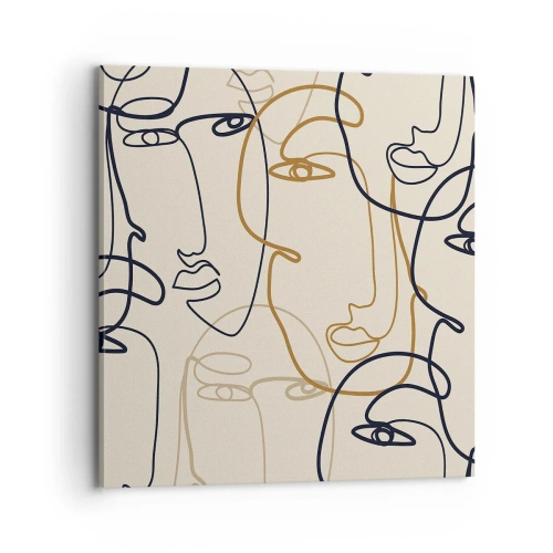 Cuadro sobre lienzo - Impresión de Imagen - Retrato multiplicado - 70x70 cm