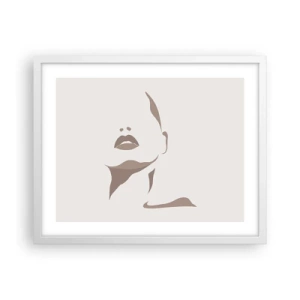 Póster en marco blanco - Creación a partir de la luz y la sombra - 50x40 cm