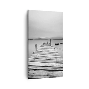 Cuadro sobre lienzo - Impresión de Imagen - Más allá de las montañas, más allá de los mares - 45x80 cm