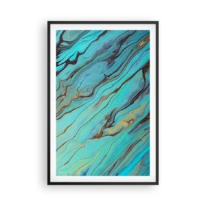 Póster en marco negro - Marea turquesa - 61x91 cm