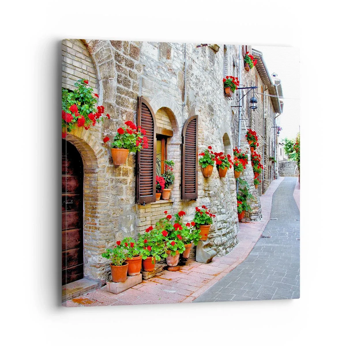 Cuadro sobre lienzo - Impresión de Imagen - Ambiente italiano - 40x40 cm