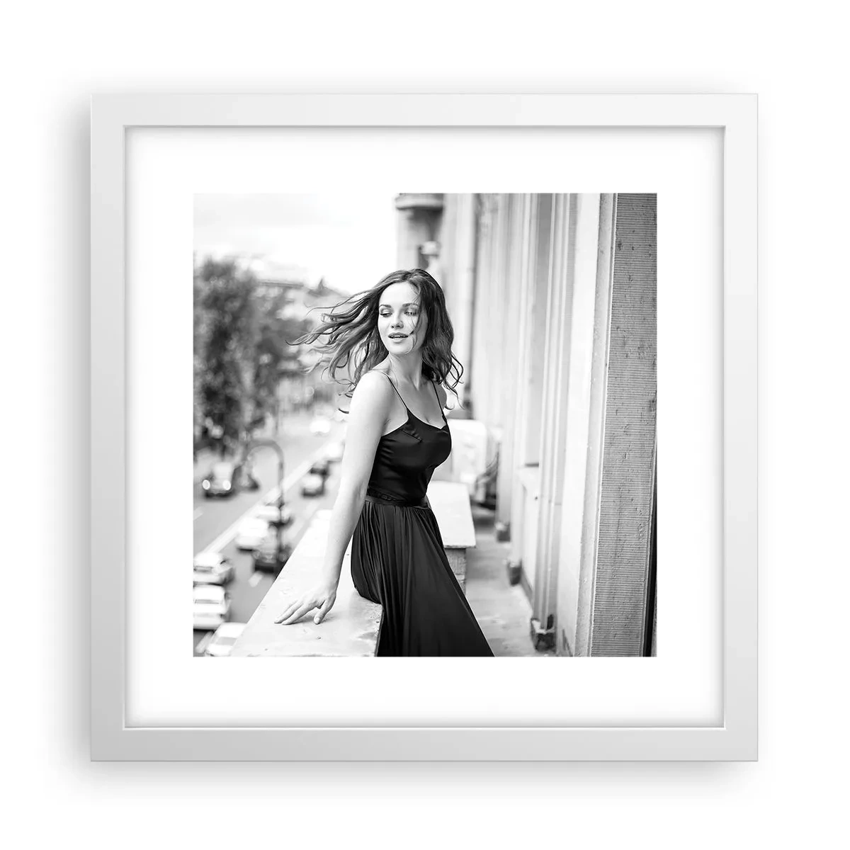 Póster en marco blanco - Ciertamente, parisina - 30x30 cm