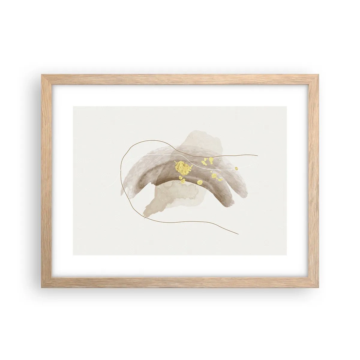 Póster en marco roble claro - Encontrado en el espacio - 40x30 cm