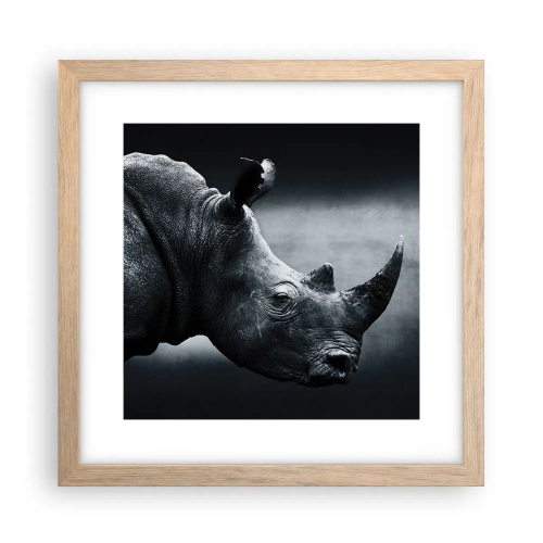 Póster en marco roble claro - Perfil derecho - 30x30 cm