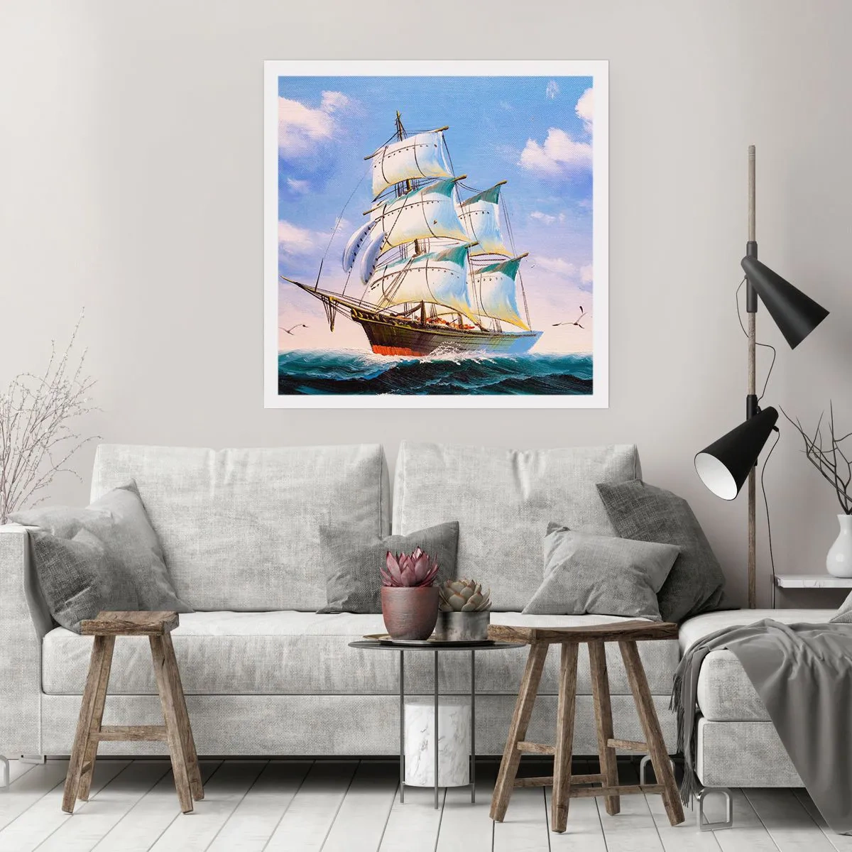 Póster - Orgulloso con el viento - 60x60 cm