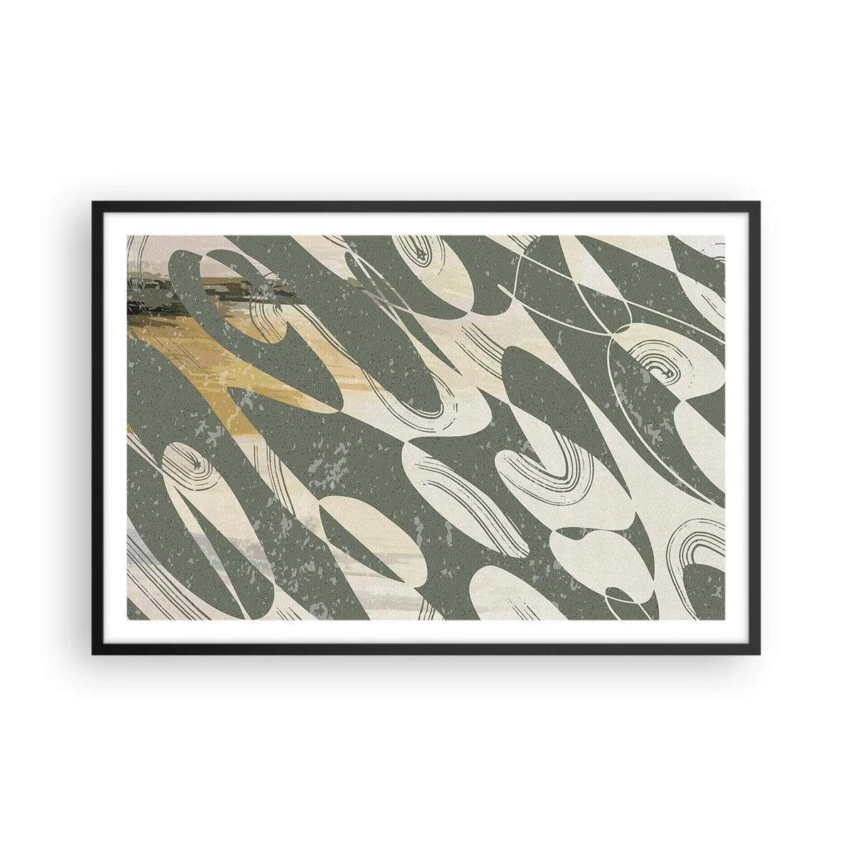 Póster en marco negro - Abstracción rítmica - 91x61 cm