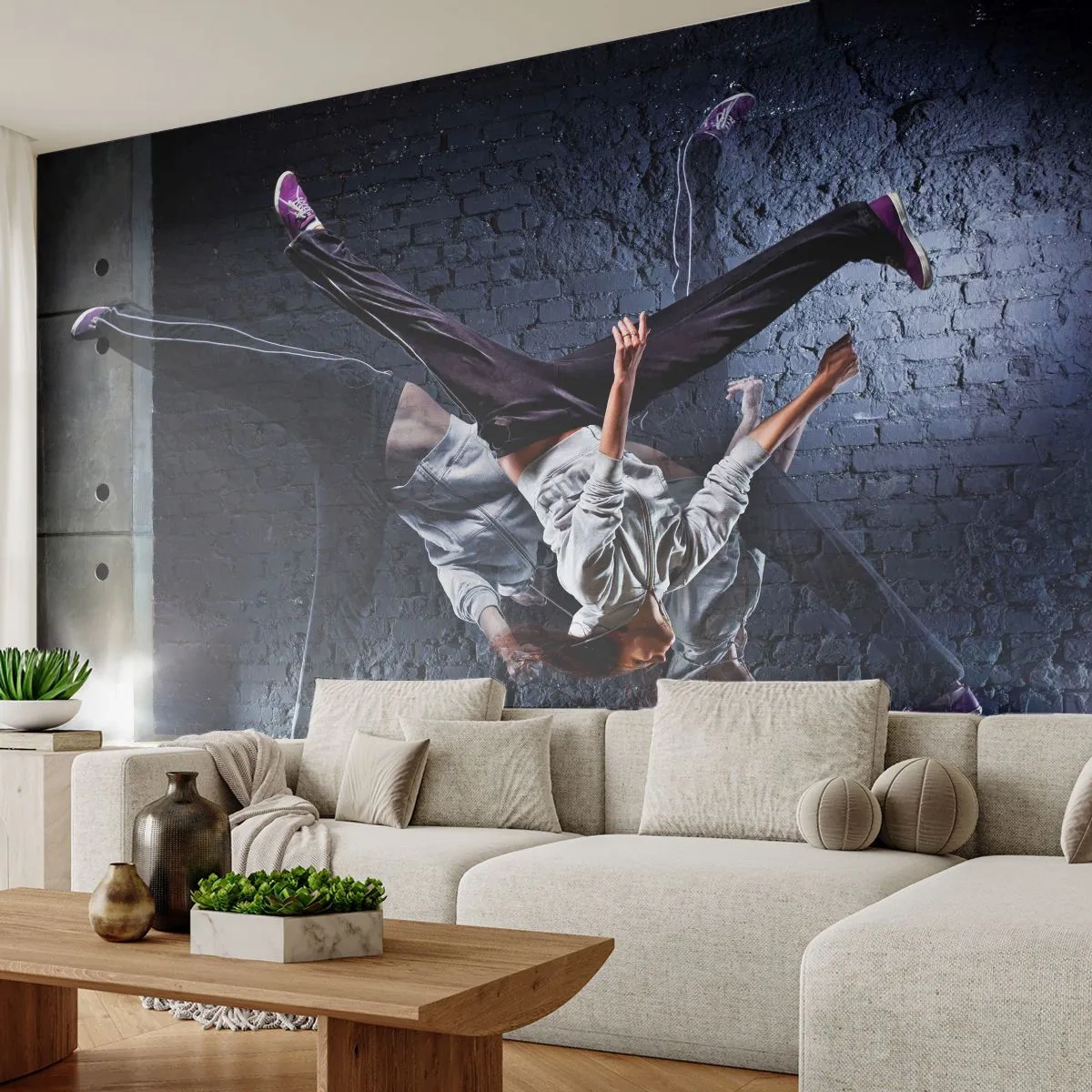 Fotomural Premium Canvas - Estrella de la calle - Bailar, Gente, Bailarín - 250x175 cm