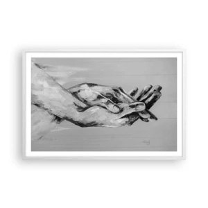 Póster en marco blanco - El comienzo... - 91x61 cm