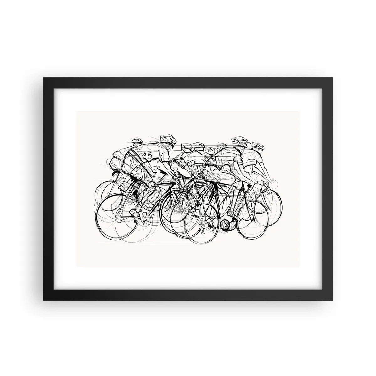 Póster en marco negro - Juntos como un equipo - 40x30 cm