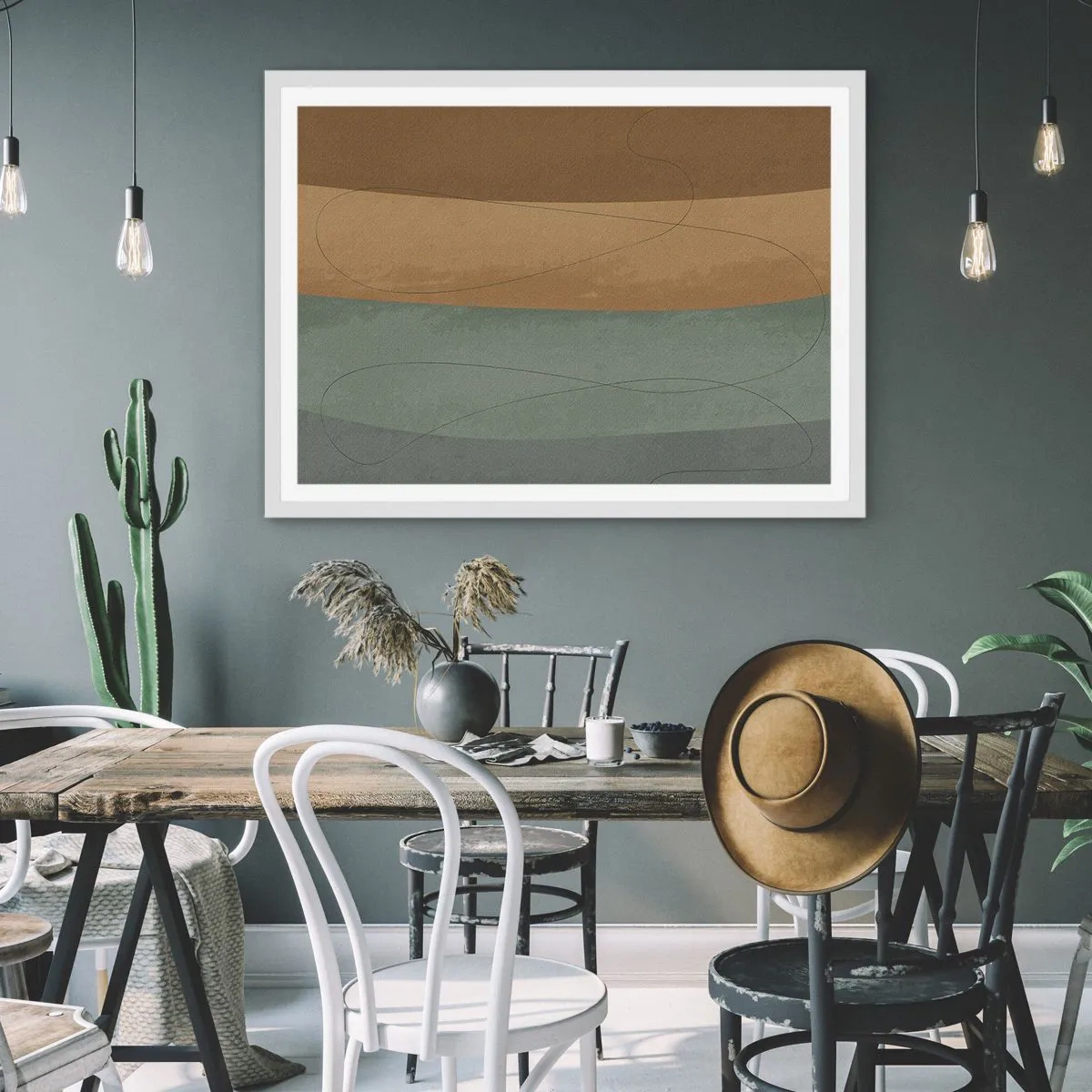 Póster en marco blanco - Composición horizontal - 50x40 cm