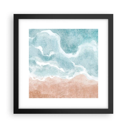 Póster en marco negro - Abstracción de nubes - 30x30 cm