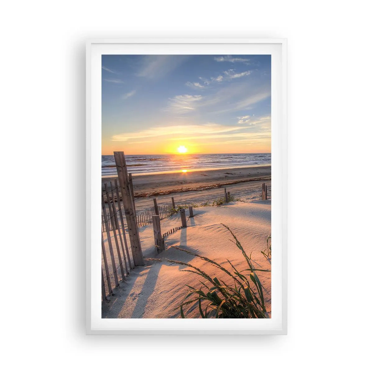 Póster en marco blanco - El resplandor y la sombra del viento - 61x91 cm