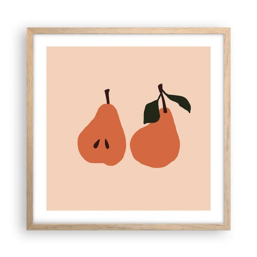 Póster en marco roble claro - La dulzura misma - 50x50 cm