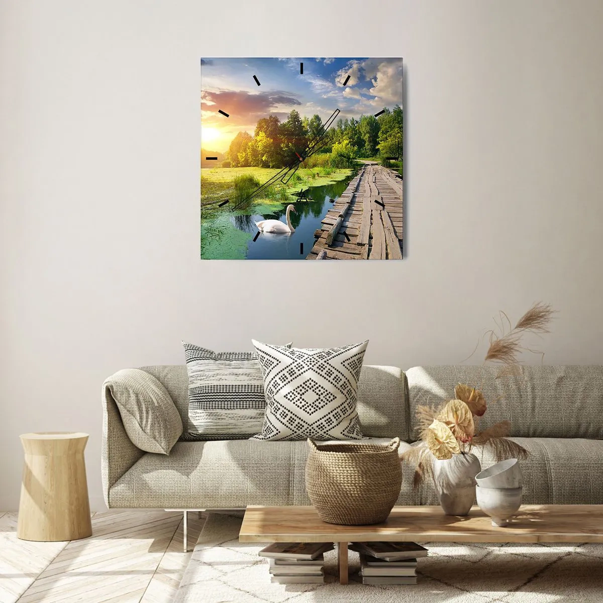 Reloj de pared - Reloj de vidrio - Verano, verano en todas partes - 40x40 cm