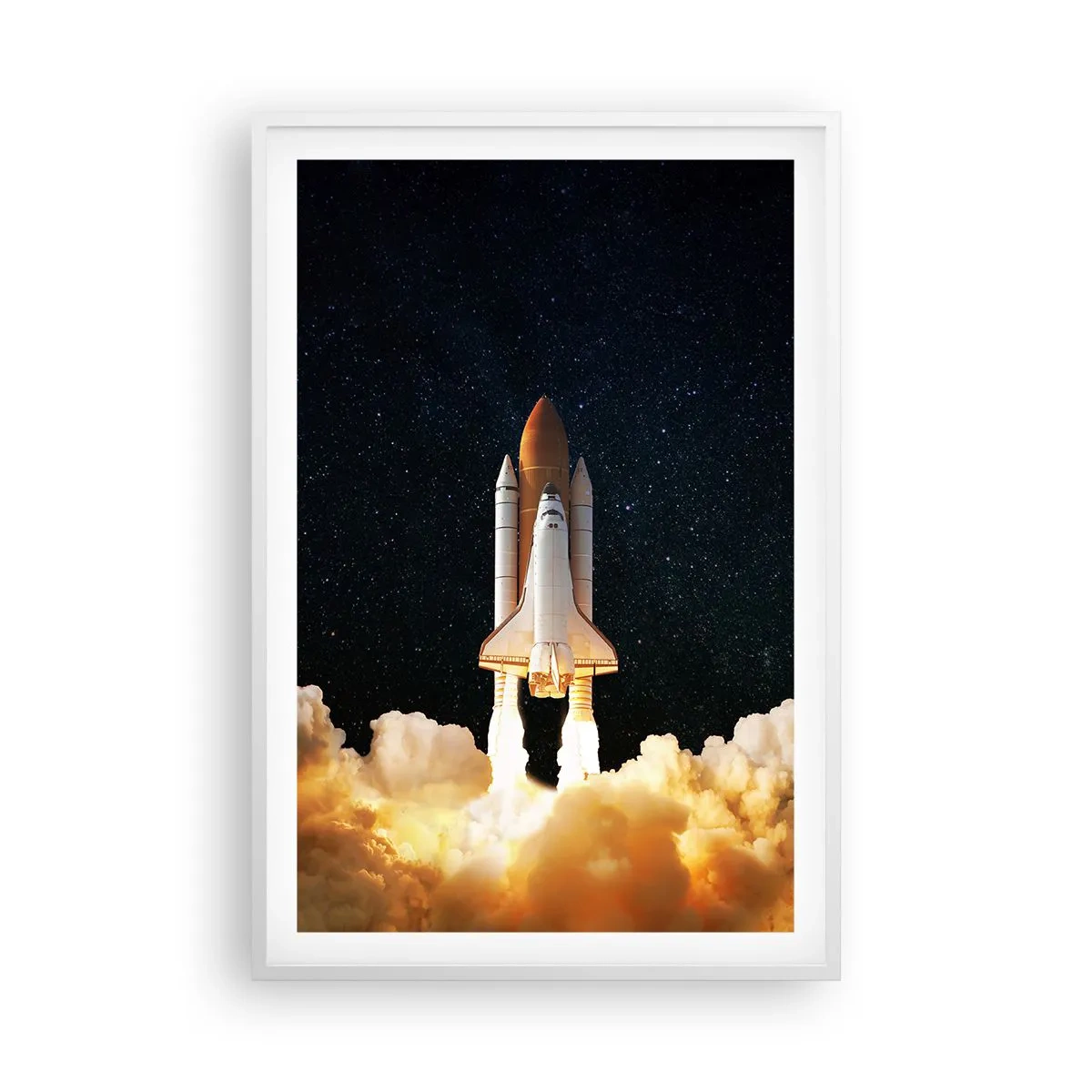Póster en marco blanco - ¡Ad astra! - 61x91 cm