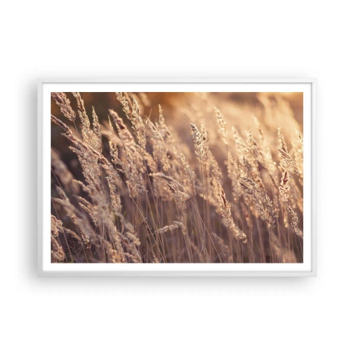 Póster en marco blanco - Listos para dar la bienvenida al otoño - 100x70 cm