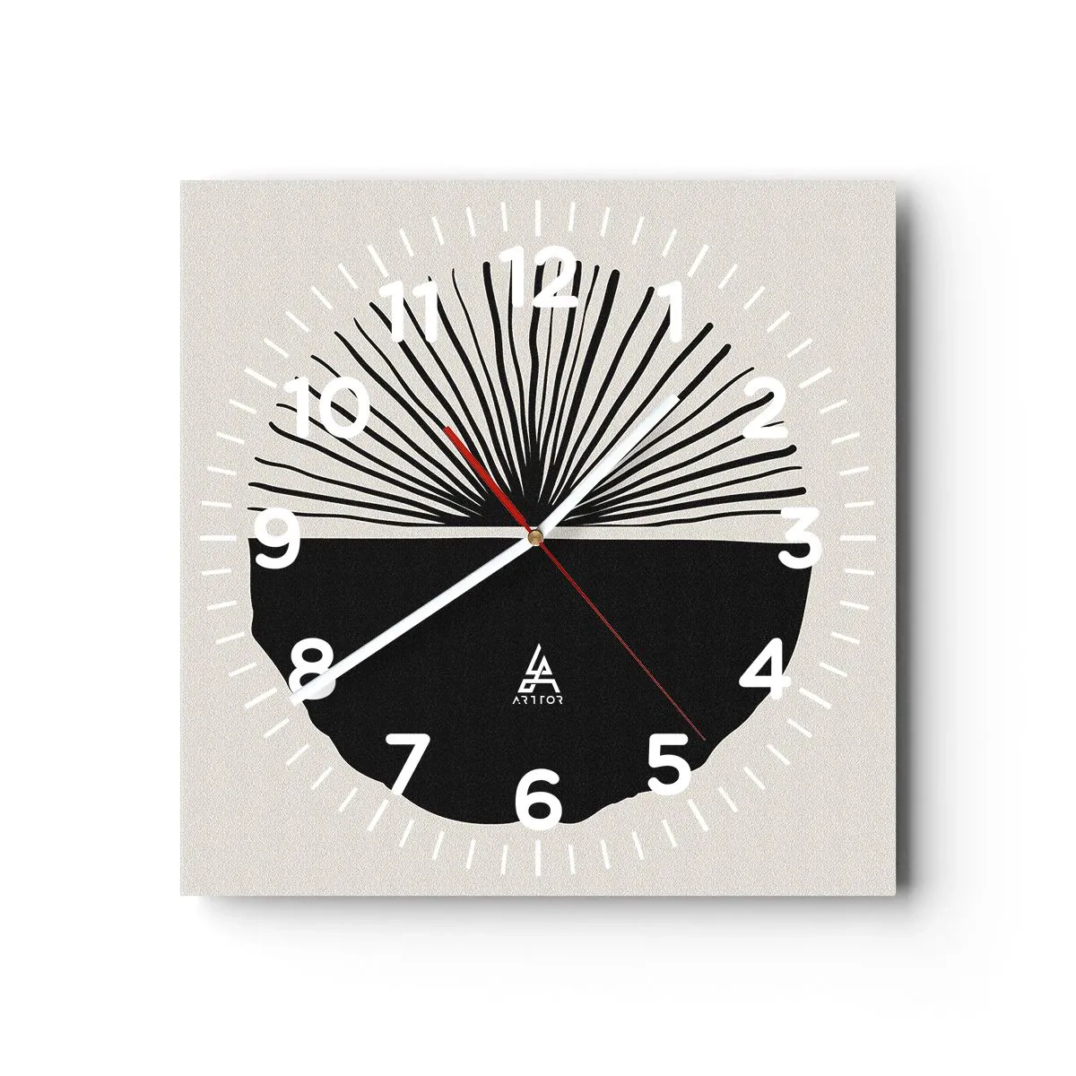 Reloj de pared - Reloj de vidrio - Un abanico de posibilidades - 30x30 cm