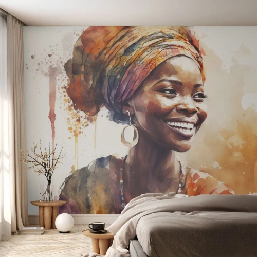 Fotomural Autadhesivo Deluxe Sticker - Reina africana - Mujer, afroamericano, Retrato - 100x70 cm