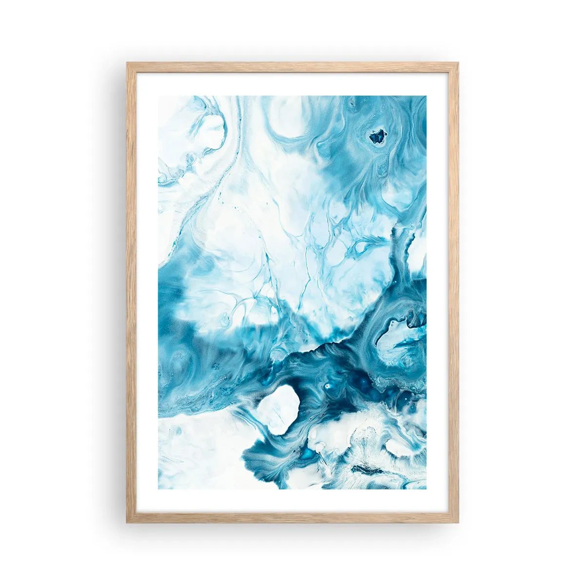 Póster en marco roble claro - Un concierto azul - 50x70 cm