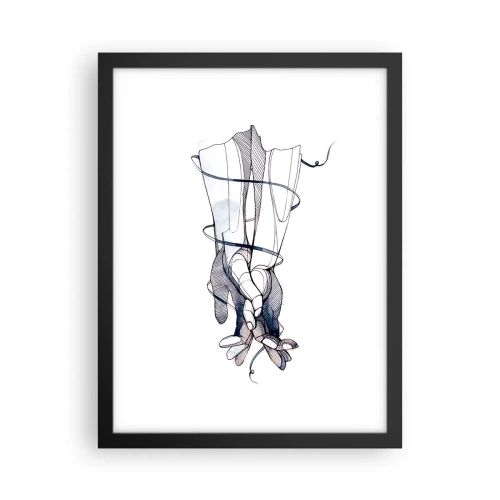 Póster en marco negro - Un estudio sobre el contacto - 30x40 cm